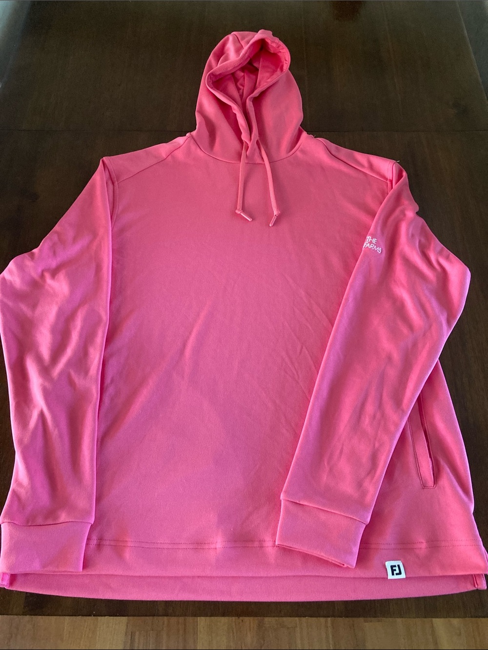 FootJoy Men's Pink Hooded Long-Sleeve hoodie The Farms Golf Club